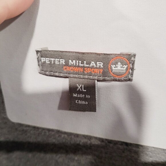 Peter Millar Sweater Vest Mens XL Gray Fleece Full Zip - Picture 6 of 9